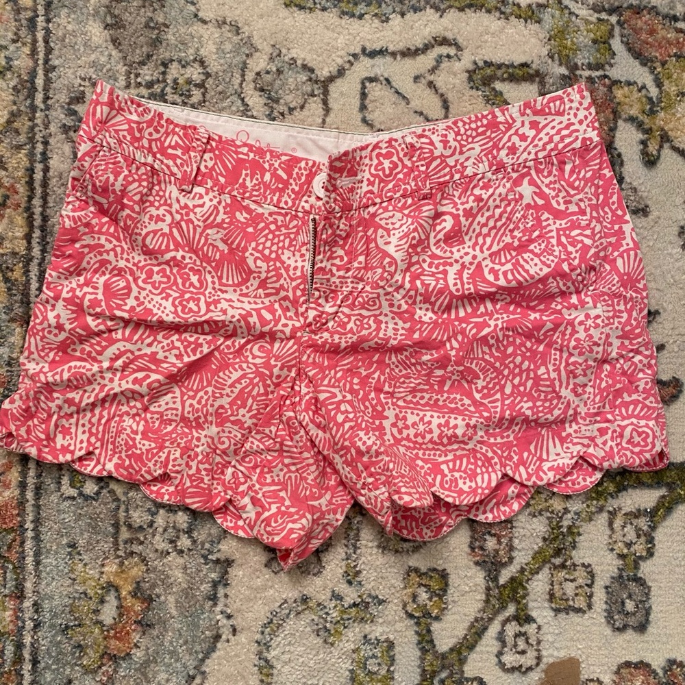 Lilly Pulitzer Scalloped Pink Shorts